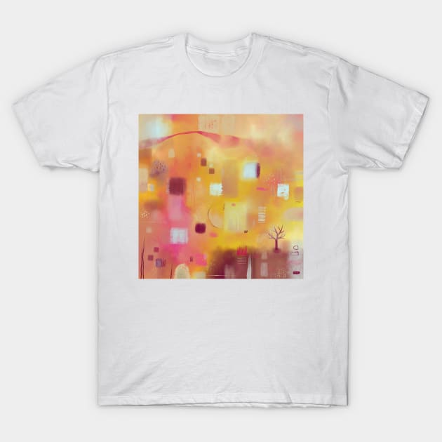 Allotment Abstract Painting T-Shirt by NicSquirrell